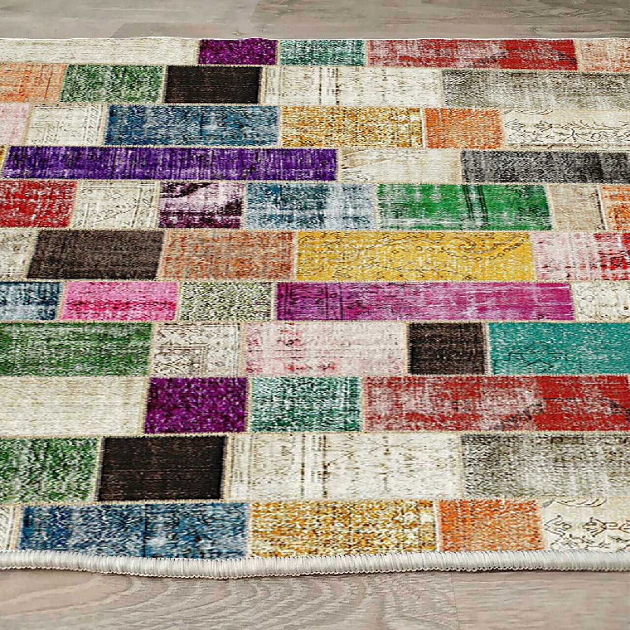 Covor, Els1879, 180x280 cm, Catifea, Multicolor — imaginea 4