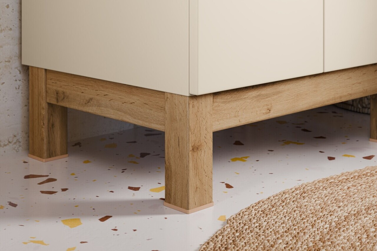 Set mobiler baie, dulap cu lavoar, 80 cm Wotan Anna, Bali Cashmere, Comad, MDF/PAL laminat, casmir mat — imaginea 4