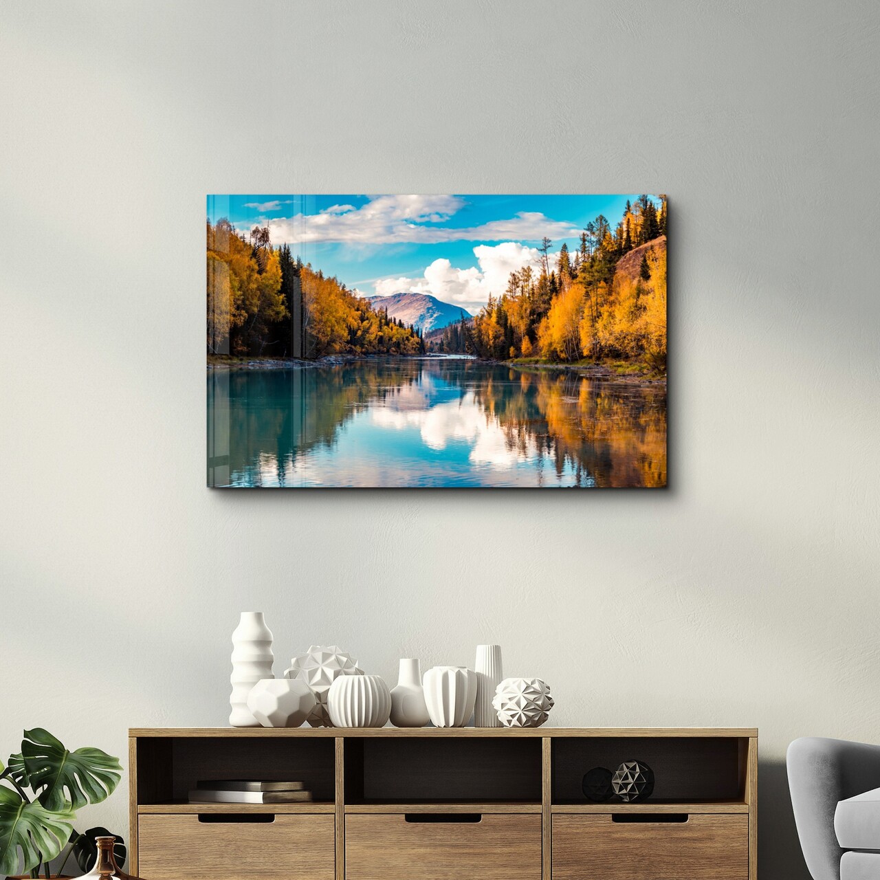 Tablou decorativ, OGLS-1128, Dimensiune: 35 x 55 cm, Multicolor - view 2