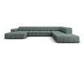 Coltar panoramic dreapta 7 locuri, Jennifer-140, Micadoni Home, 364x262x70 cm, tesatura chenille din poliester, petrol