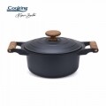 Cratita cu capac, Cooking by Heinner, 4.5 l, aluminiu turnat, negru
