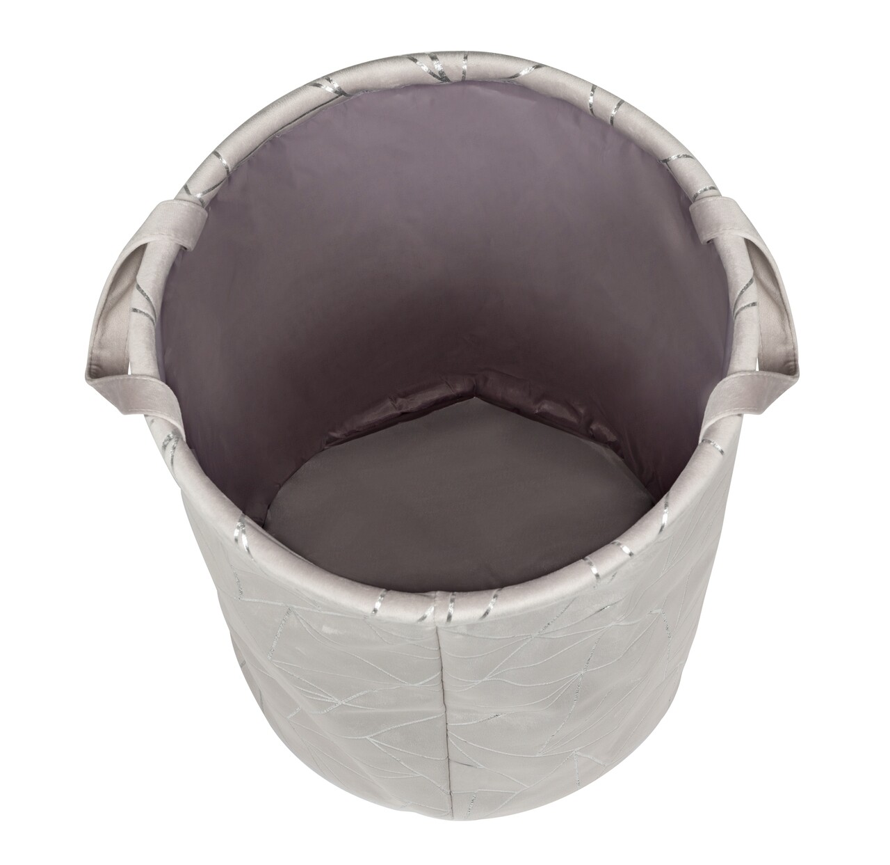 Cos pentru rufe, Wenko, Samira, 69 L, Ø 40 x 55 cm, poliester/plastic, gri - 1 | YEO