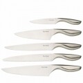 Set 5 cutite cu suport, Amefa, Forme, inox/lemn, argintiu/natur