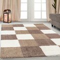 Covor Hugh, Decorino, 160x235 cm, polipropilena, alb/maro