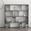 Biblioteca, Colman, Hodbi 935CMN1112, 145.2 x 25 x 145 cm, pal melaminat, alb/antracit