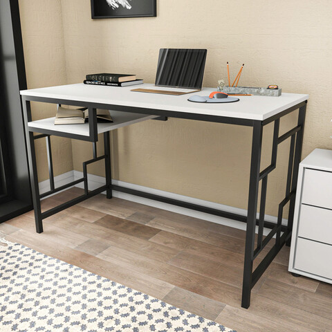 Birou, Retricy, Kennesaw, 120x60x74.8 cm, PAL, Alb negru mezoni.ro