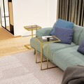 Set masute 3 piese, Caliente, Ibiza C, Aur / Fume