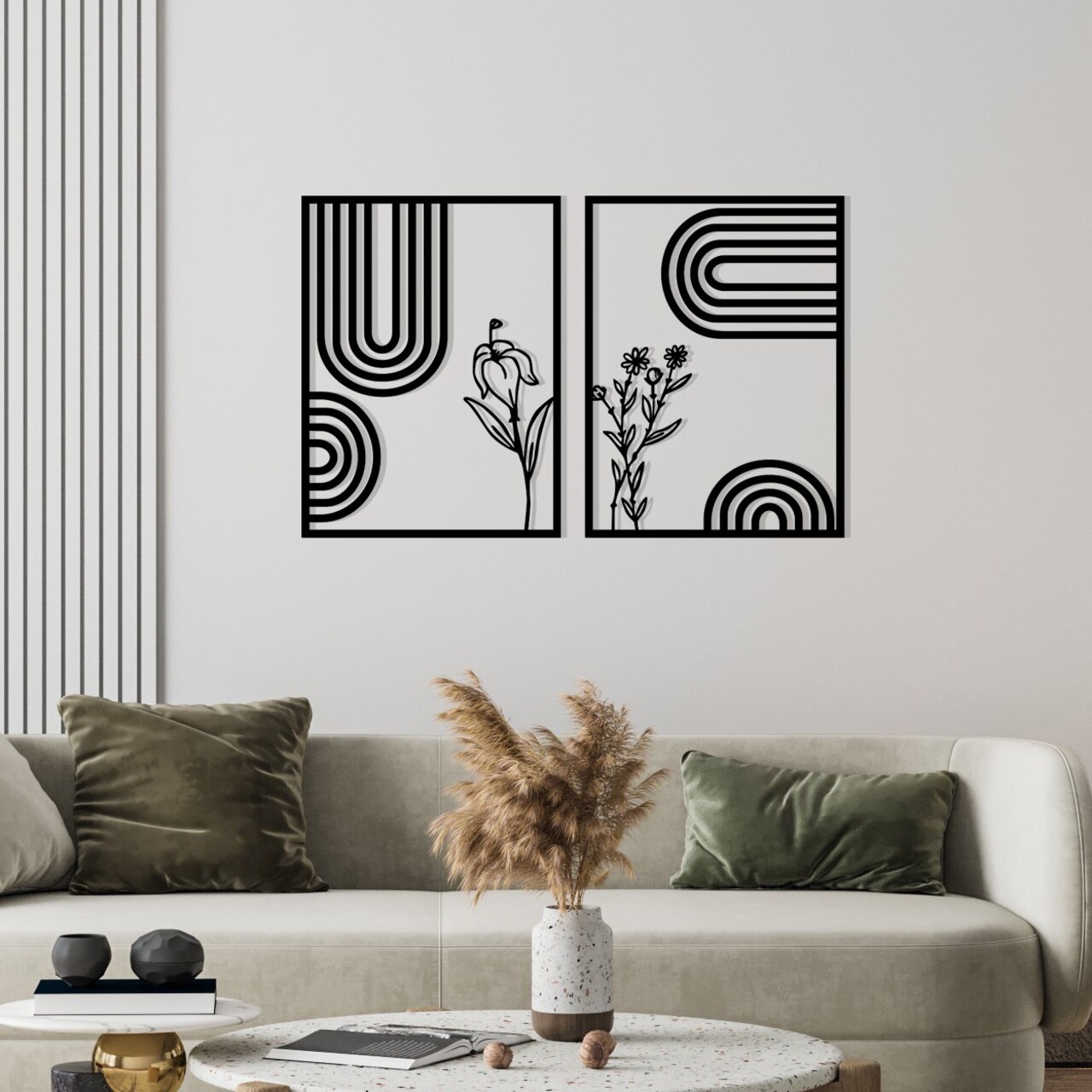 Decoratiune de perete, Dolce Mate, Dimensiuni: 92 x 60 cm, Negru - view 2