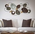 Decoratiune de perete Planet, Mauro Ferretti, 120x58 cm, fier, multicolor