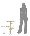 Masuta de cafea Leaf, Mauro Ferretti, 54x69.5 cm, fier/sticla, auriu