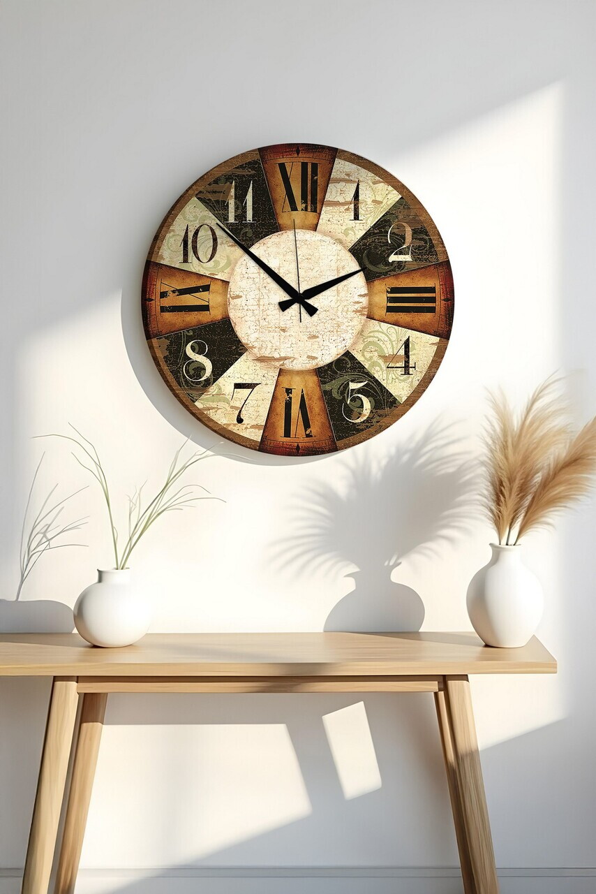 Ceas de perete, Huhuas00020, Dimensiune: 50 x 50 cm (1 bucată), Multicolor