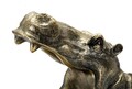 Decoratiune, Hippopotamus, Mauro Ferretti, 30 x 16 x 22 cm, polirasina, auriu