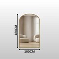 Oglinda Cheval, Hanah Home, Oval 100x180, 100x180x1.5 cm, Auriu