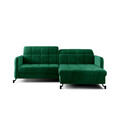 Coltar extensibil dreapta 3 locuri ELTAP, Lore-02, Lorelle, 225x160x105 cm, lemn/poliester, verde inchis