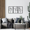 Decoratiune de perete, Zumra, Metal, Dimensiune: 123 x 55 cm, Negru
