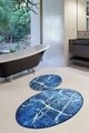 Set 2 covorase de baie Denim, Chilai, 50x60 cm/60x100 cm, multicolor