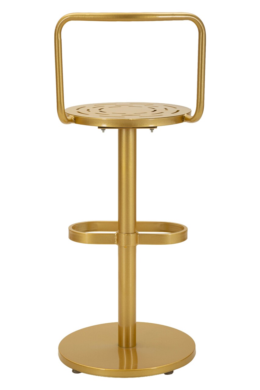 Scaun de bar, Mauro Ferretti, Tixy, 38x94 cm, metal, auriu - imagine 5