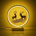 Lampa de masa, Shadow, 526SHD1144, Metal, Alb/Auriu