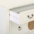 Comoda cu 2 sertare Creaciones Meng, 88x38x72 cm, lemn de brad/ratan
