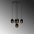 Lustra, Tatum, 584TTM1168, Metal, Negru / Fume