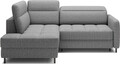 Coltar extensibil stanga 3 locuri ELTAP, LT-03MAN, Barea, 208x160x100 cm, lemn/poliester, gri