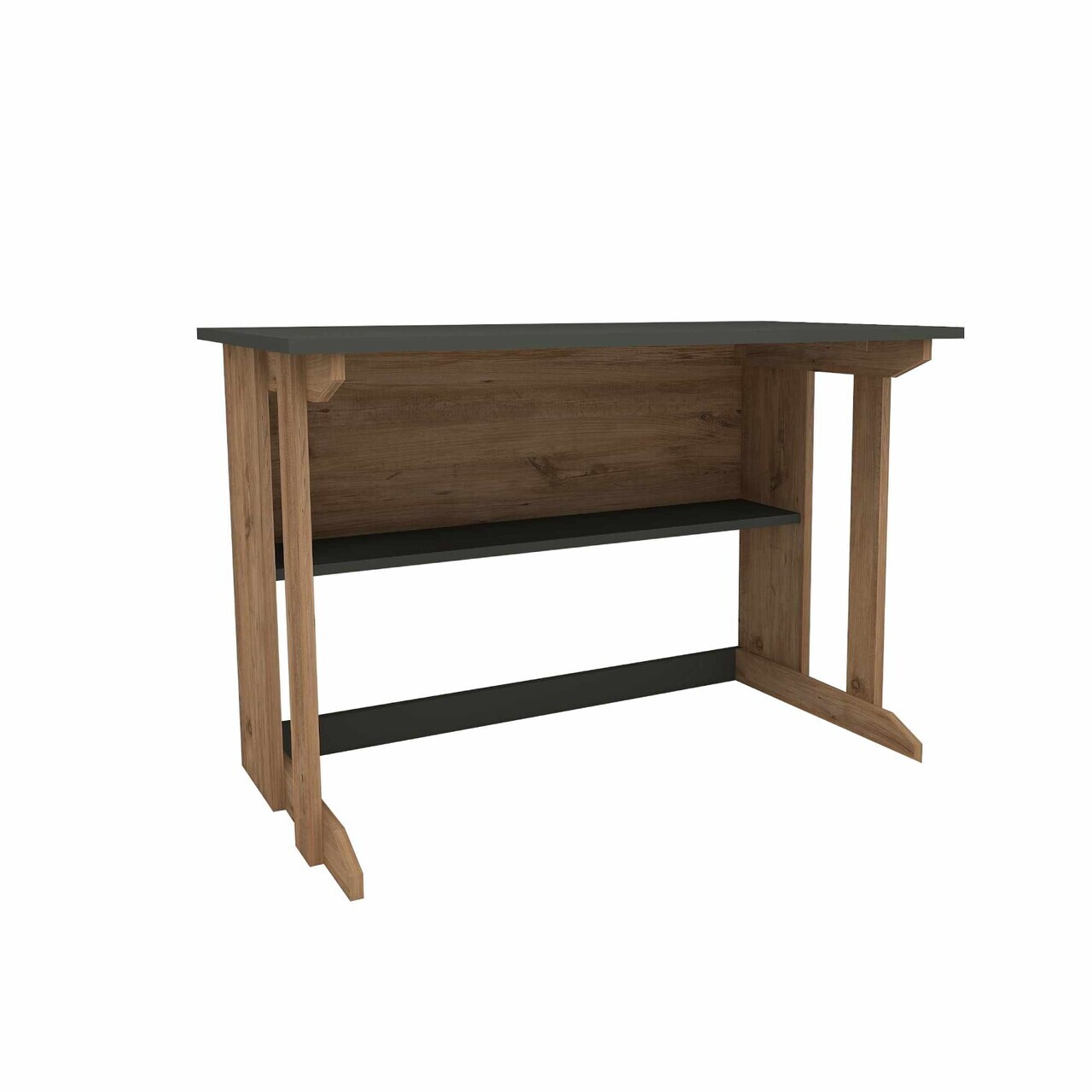 Birou, Hanah Home, Pillar, 100x74.3x55.5 cm, Pin Atlantic / Antracit — imaginea 5