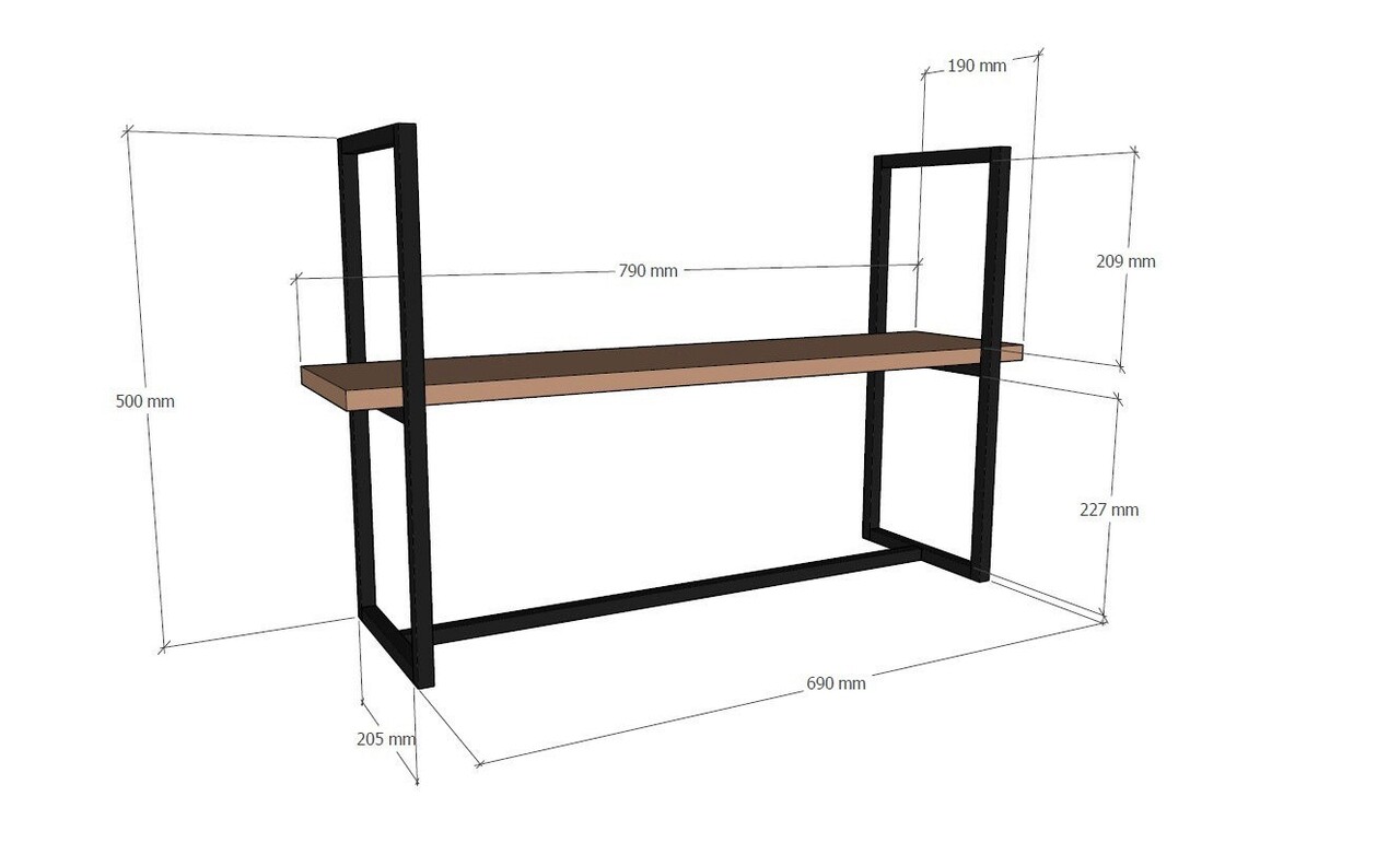 Raft de perete, Asse Home, Able, 69x50x19 cm, PAL , Alb
