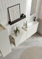 Set Dulap de Baie cu Chiuvetă și Oglindă (2 Piese), Hanah Home, Ferla 110, Cașmir mat