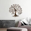 Decoratiune de perete, Tree, Metal, 60 x 60 cm, Multicolor