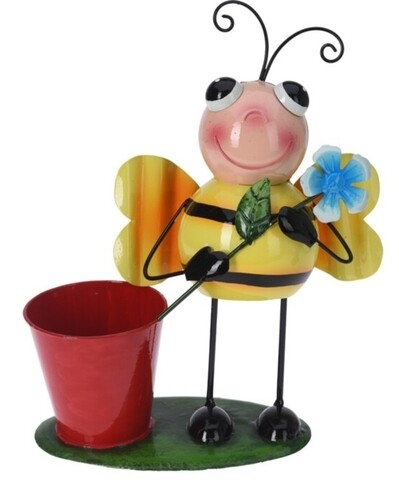 Ghiveci Bee, 20x10.5x28.5 cm, metal, multicolor