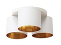 Plafoniera ELTAP, Vespillo, 45x18 cm, 3xE27, 15W, otel/PVC, alb/auriu