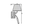 Aplica de perete ELTAP, Vespillo, 26x18x38 cm, 1xE27, 1xG9, 15W/8W, otel/PVC, verde/auriu
