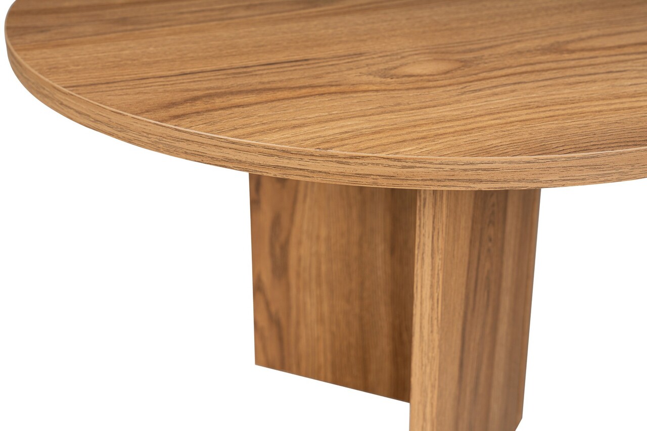 Masuta de cafea, Nordure, Oval, 120x60x40 cm, MDF , Maro
