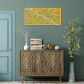 Decoratiune de perete, Decorative Panel 5, Metal, 100 x 48 cm, Auriu