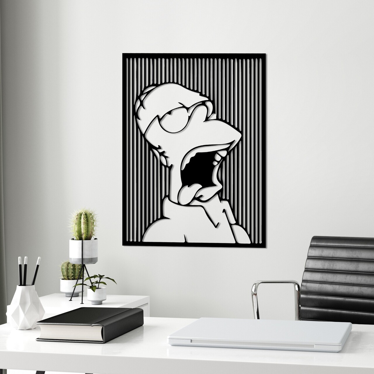 Decoratiune de perete, Sımpson 1, Dimensiuni: 41 x 56 cm, Negru - view 2