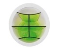 Suport tacamuri, Snips, 16 x 17 x 16.5 cm, polipropilena, alb/verde