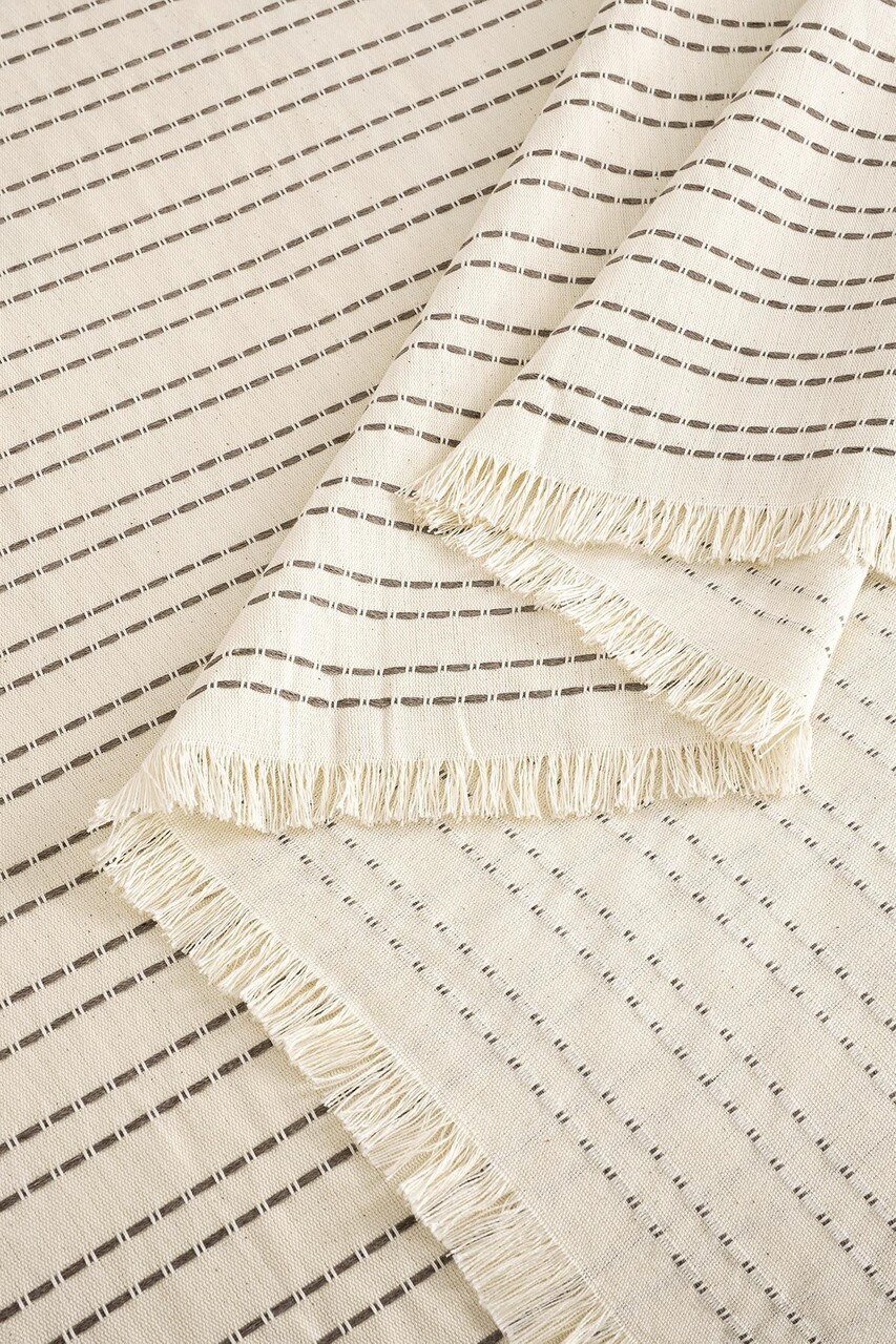 Cuvertura matlasata dubla, Loom - Brown, DC Home, Bumbac