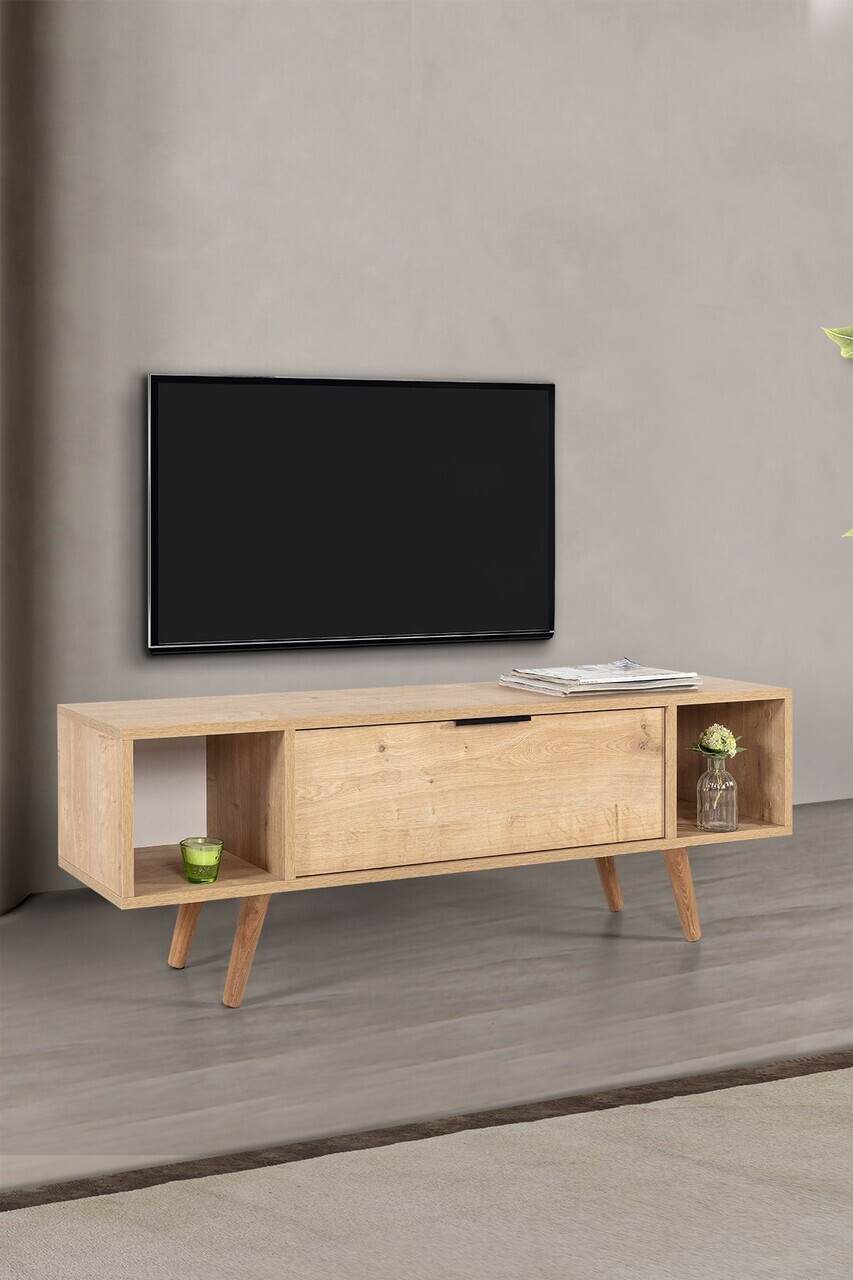 Comoda TV, Hanah Home, Mesir 3327, 130x47x35 cm, PAL, Maro — imaginea 4