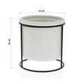 Ghiveci cu suport Kyro Light, Versa, 15 x 15 cm, ceramica/metal