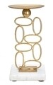 Suport pentru lumanare Bubbles, Mauro Ferretti, 10x10x20 cm, fier/marmura, auriu