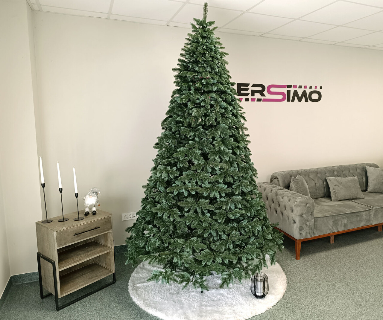 Brad artificial Christmas Deluxe by Sersimo, Canada argintiu, 3D, 250cm — imaginea 13