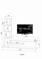 Comoda TV, Wooden Art, Marina White Cordoba, 149.5x120.8x29.5 cm