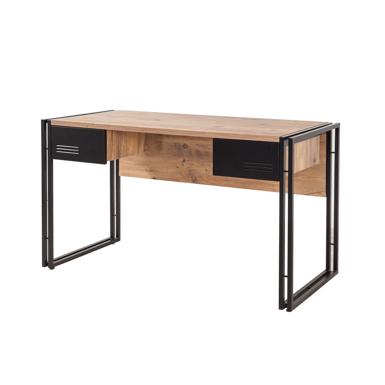 Set de mobilier pentru camera de studiu, Hanah Home, COSMO-TKM.8, Pin Atlantic / Negru — imaginea 3