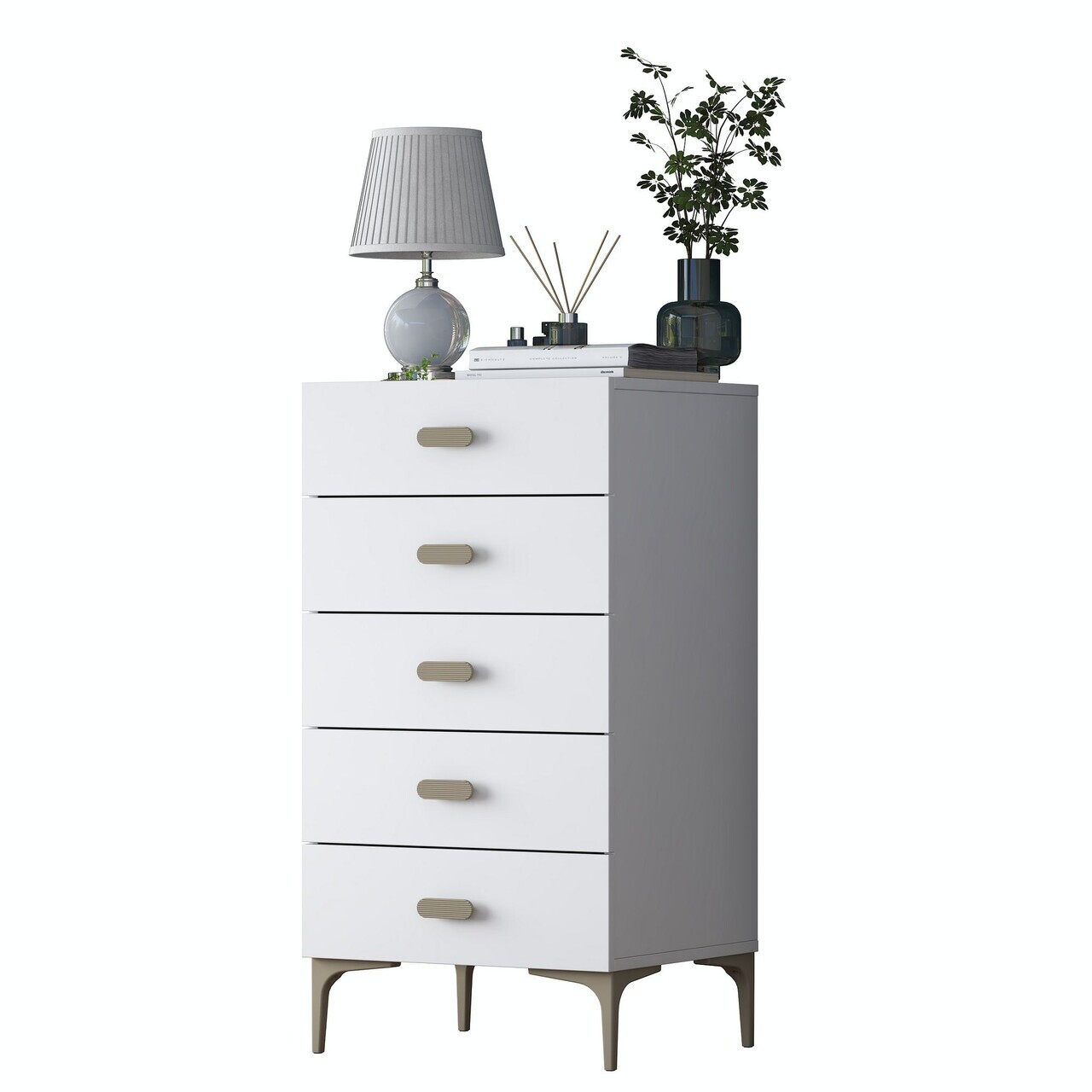 Dulap, Hanah Home, BE106, 55.4x105.4x45 cm, PAL melaminat, Alb - view 7