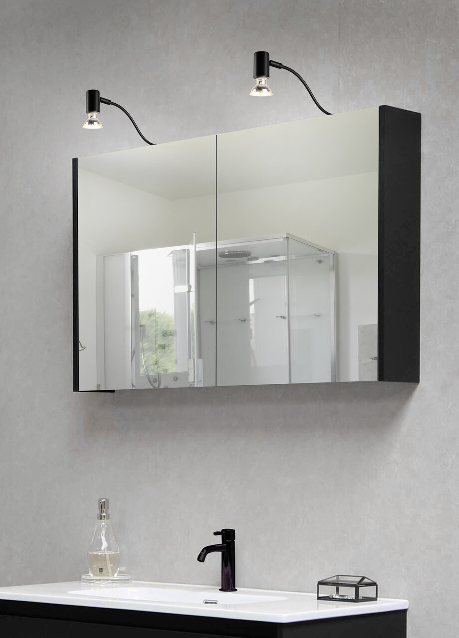 Aplica de perete Giada, TRIO, 5.4x34.3x11.4 cm, 5W, 1x GU10, metal, negru mat