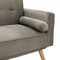 Canapea extensibila 3 locuri Success, Pakoworld, 190x80x84 cm, catifea, gri