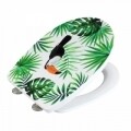 Capac de toaleta cu sistem automat de coborare Tucan, Wenko, 45 x 36.5 cm, termoplast, multicolor