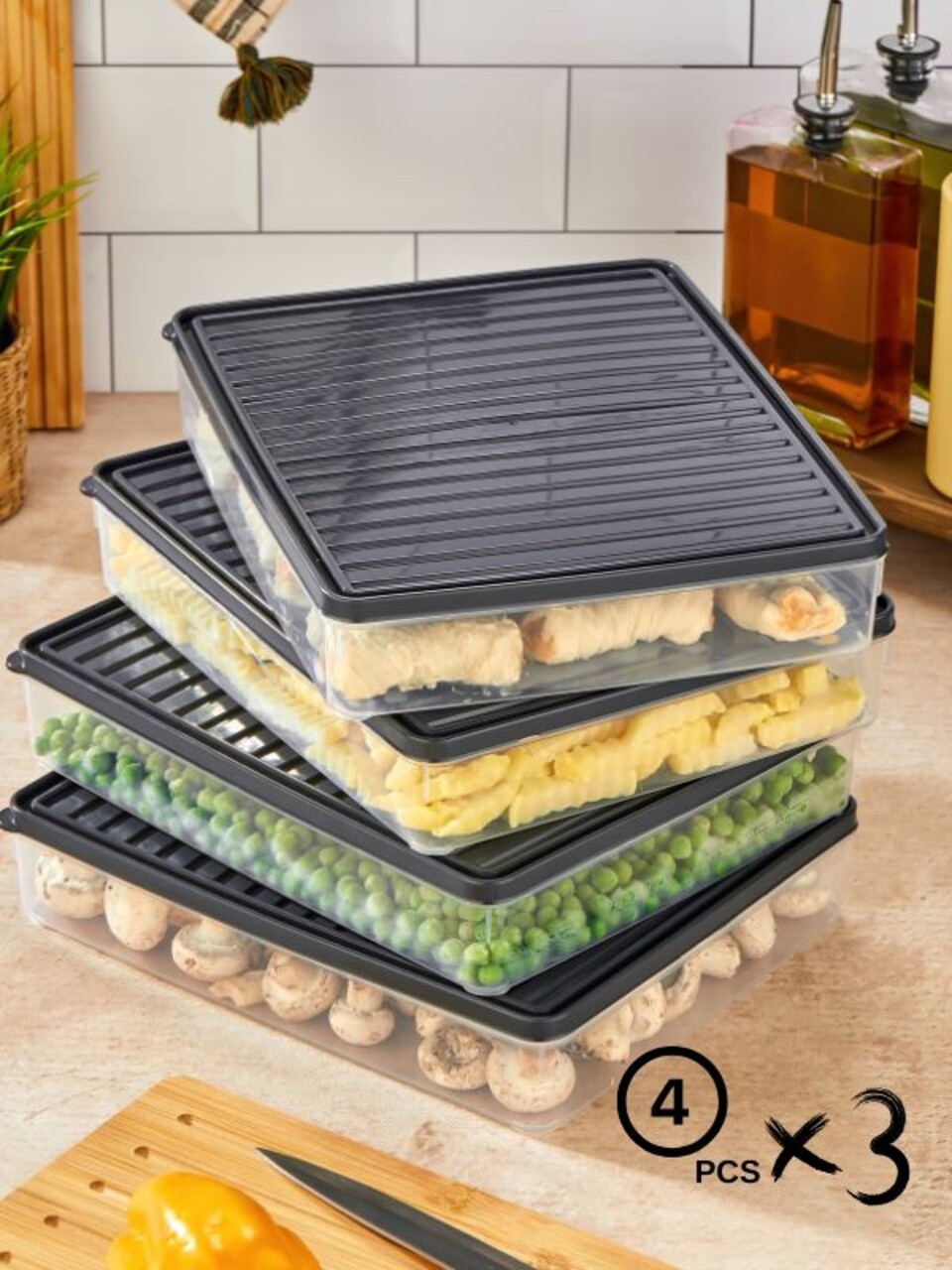 Set recipiente depozitare, Hermia, 452PTR1154, Antracit - view 5