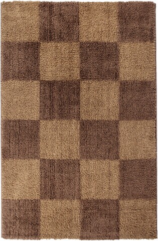 Covor patchwork hugh, decorino, 67x120 cm, polipropilena, maro