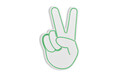 Decoratiune luminoasa LED, Victory Sign, Benzi flexibile de neon, DC 12 V, Verde